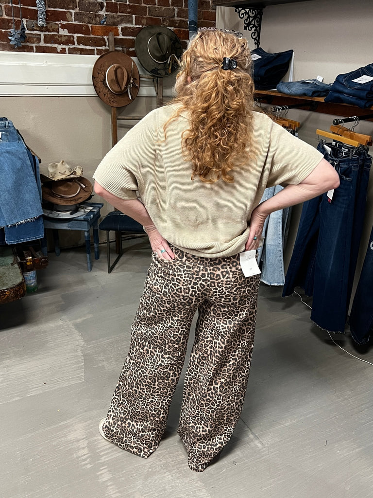 Leopard High Rise Wide Leg - Main Street Threads