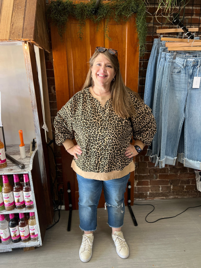 Leopard pullover sweatshirt - Main Street Threads