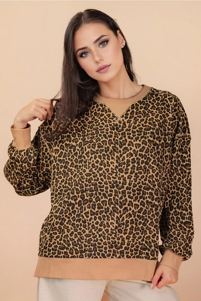 Leopard pullover sweatshirt - Main Street Threads