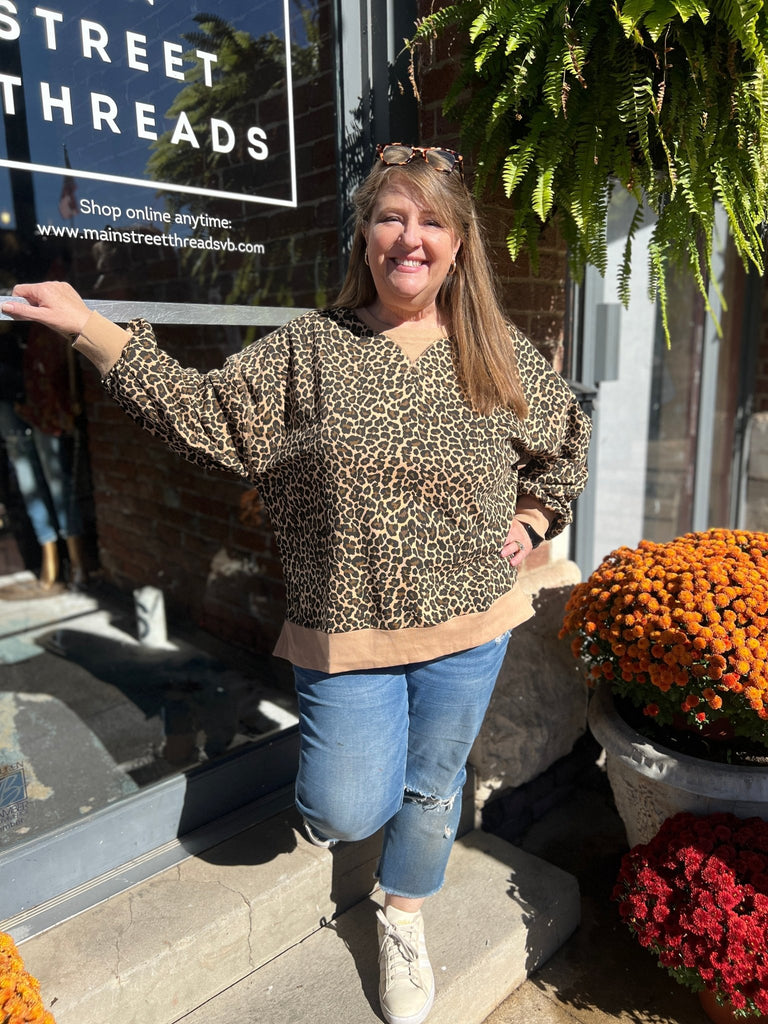 Leopard pullover sweatshirt - Main Street Threads