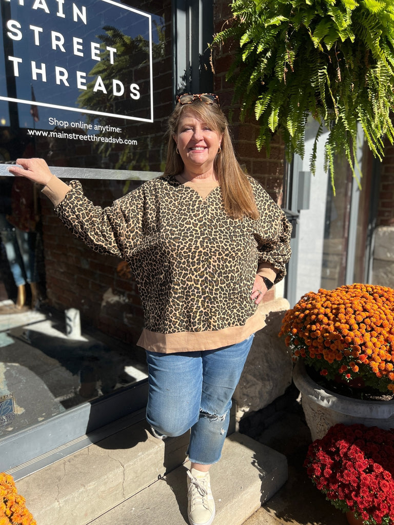 Leopard pullover sweatshirt - Main Street Threads