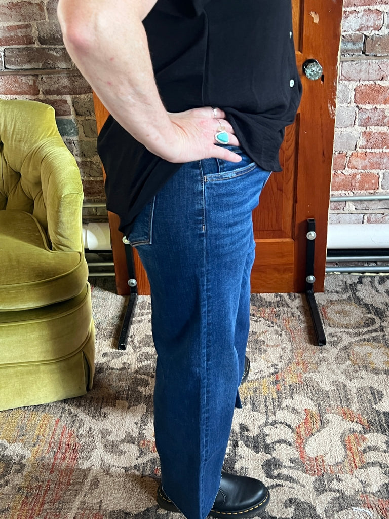 Lovervet by Flying Monkey mid - rise wide leg with tummy control - Main Street Threads