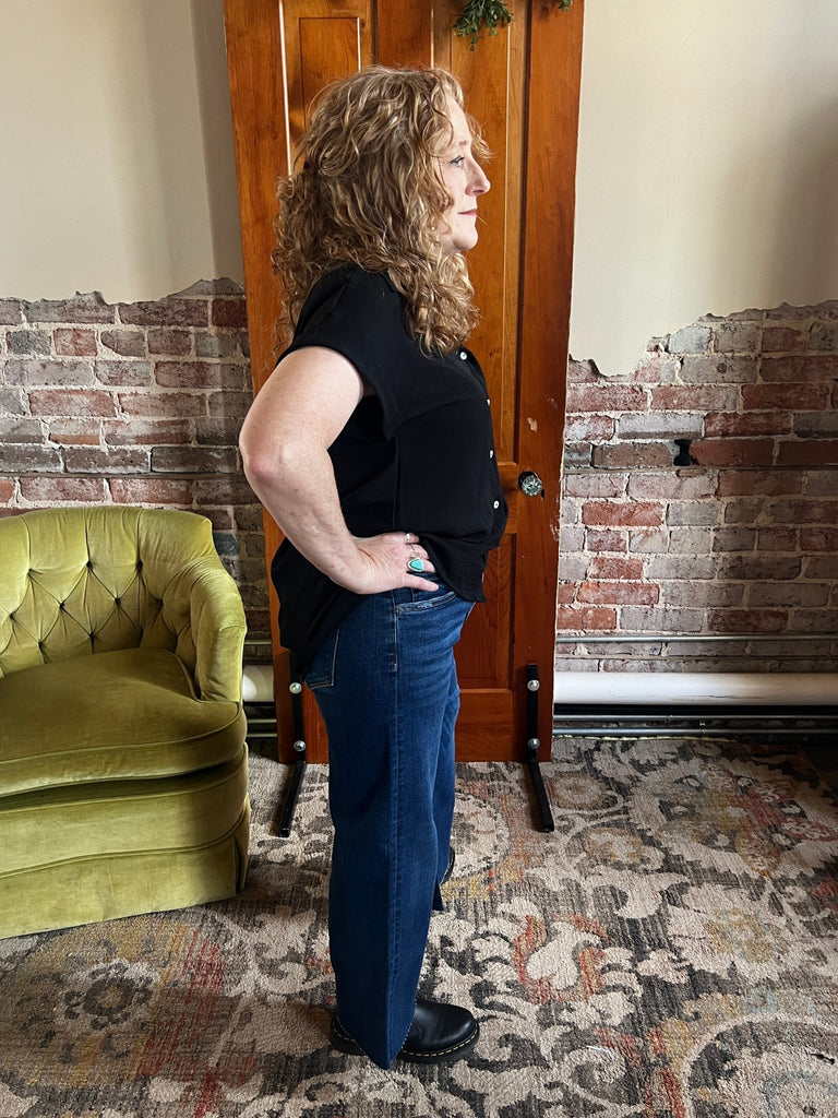 Lovervet by Flying Monkey mid - rise wide leg with tummy control - Main Street Threads