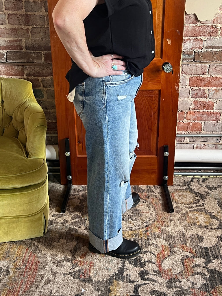 Lovervet “ ROSY POSY” double cuff jeans - Main Street Threads