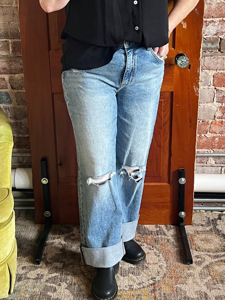 Lovervet “ ROSY POSY” double cuff jeans - Main Street Threads