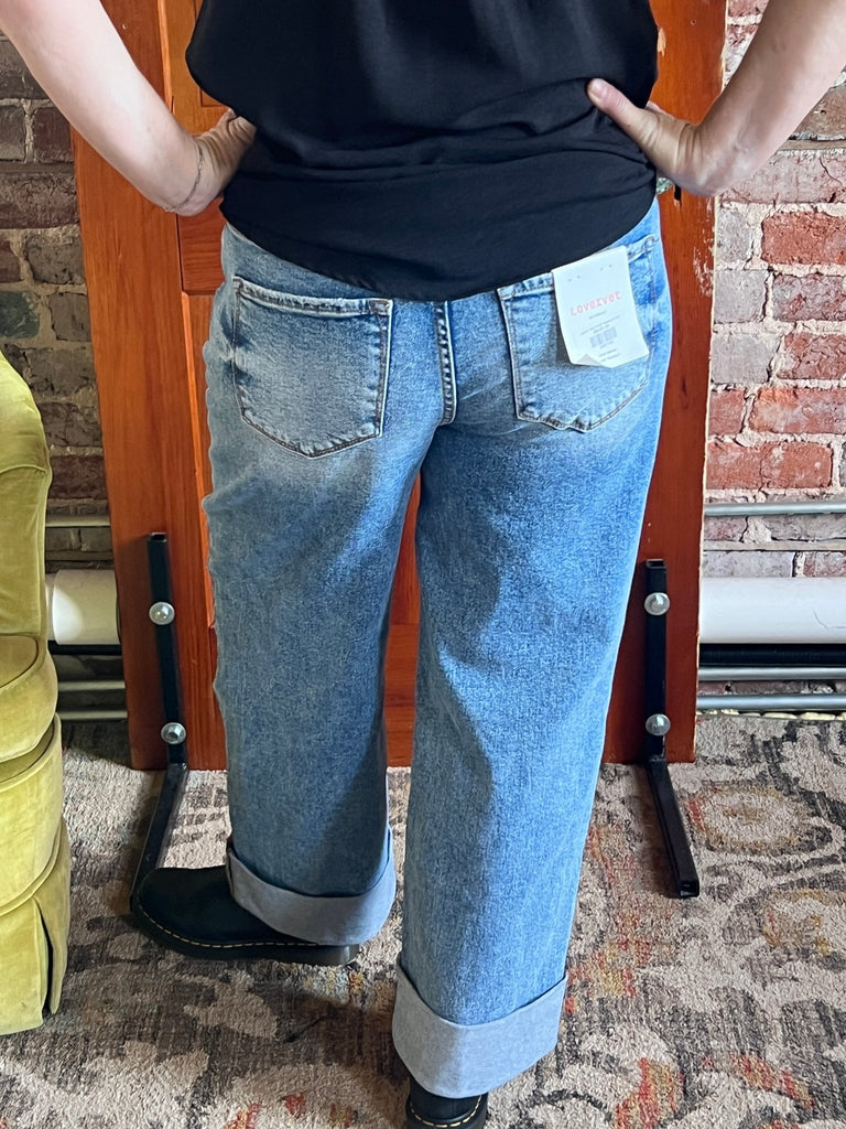 Lovervet “ ROSY POSY” double cuff jeans - Main Street Threads