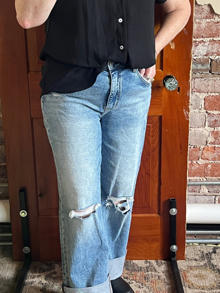 Lovervet “ ROSY POSY” double cuff jeans - Main Street Threads