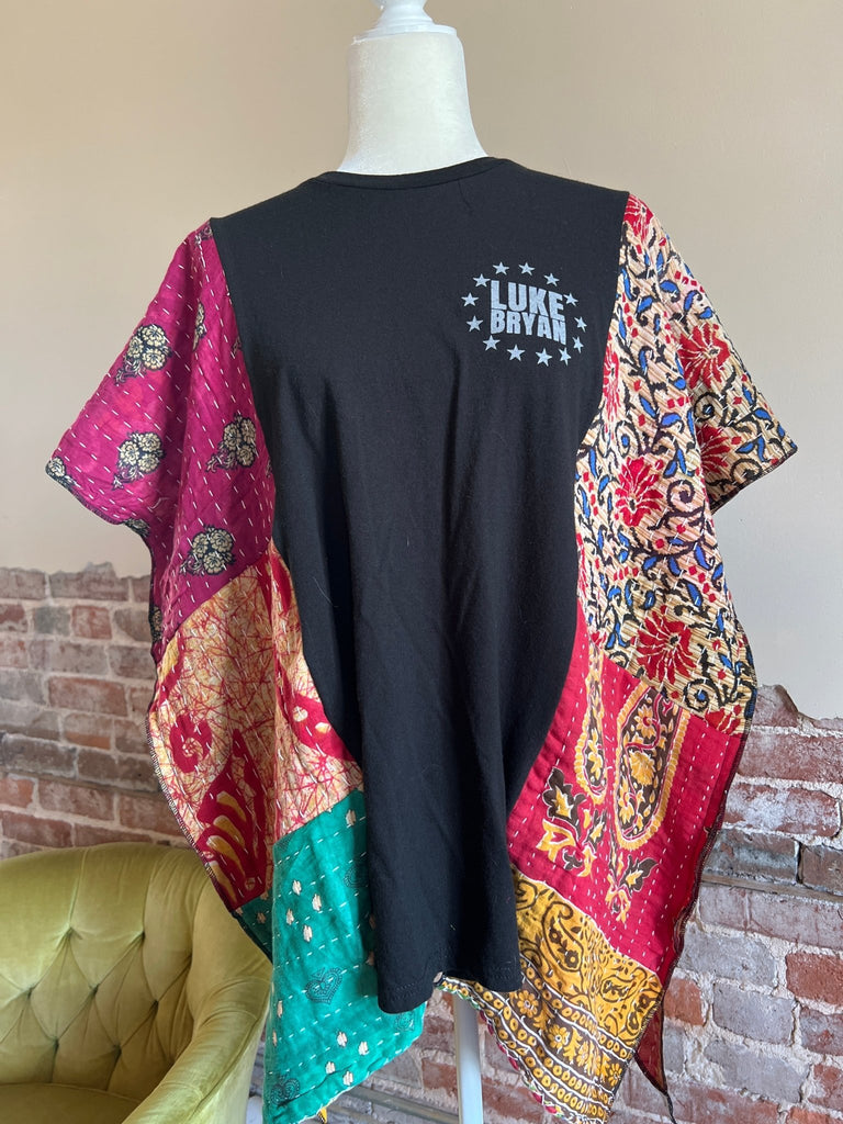 Luke Bryan multi - kantha pattern poncho - Main Street Threads