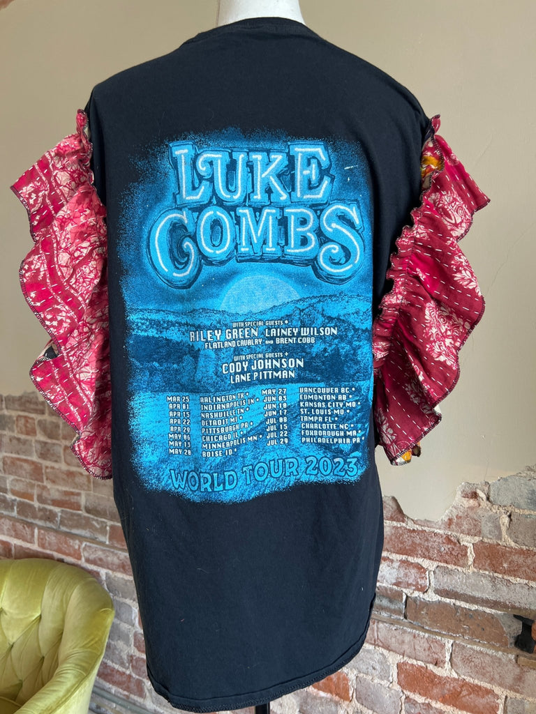 Luke Combs ruffle sleeves festival tee - Main Street Threads