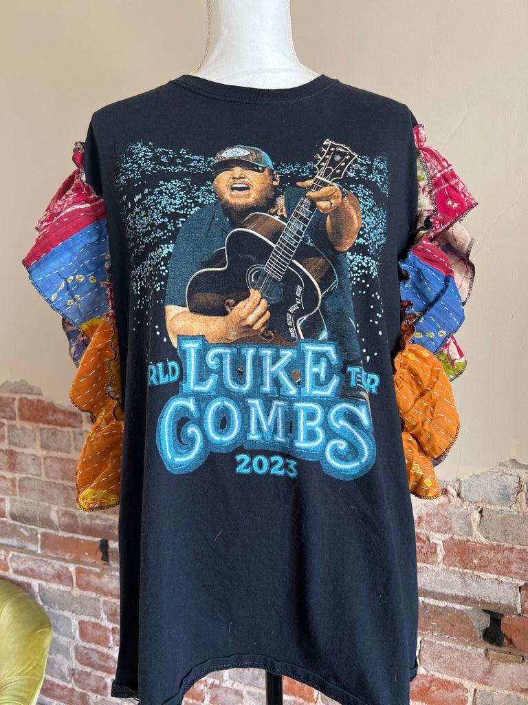 Luke Combs ruffle sleeves festival tee - Main Street Threads