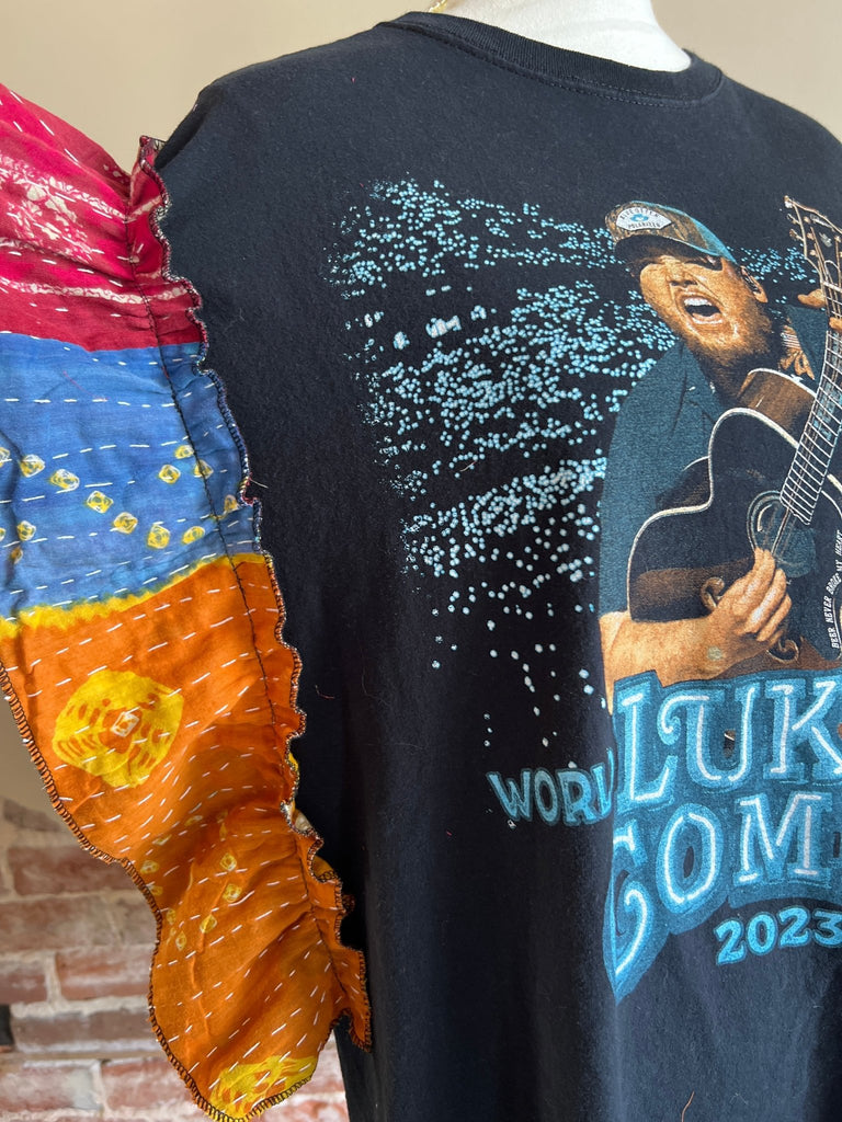 Luke Combs ruffle sleeves festival tee - Main Street Threads