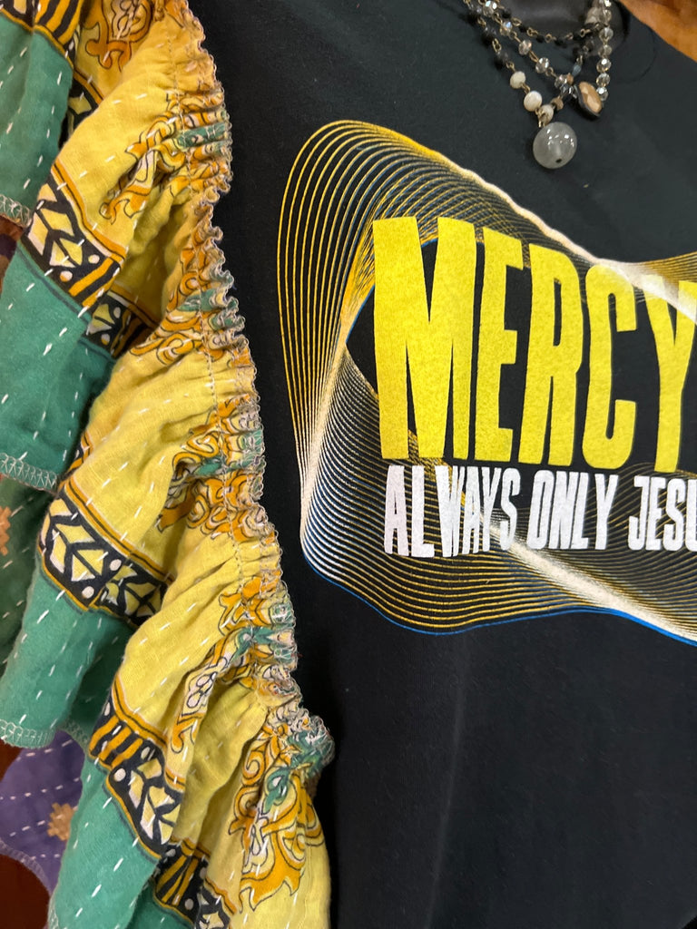 MERCY ME ruffle sleeves kantha tee - Main Street Threads