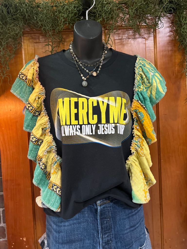 MERCY ME ruffle sleeves kantha tee - Main Street Threads
