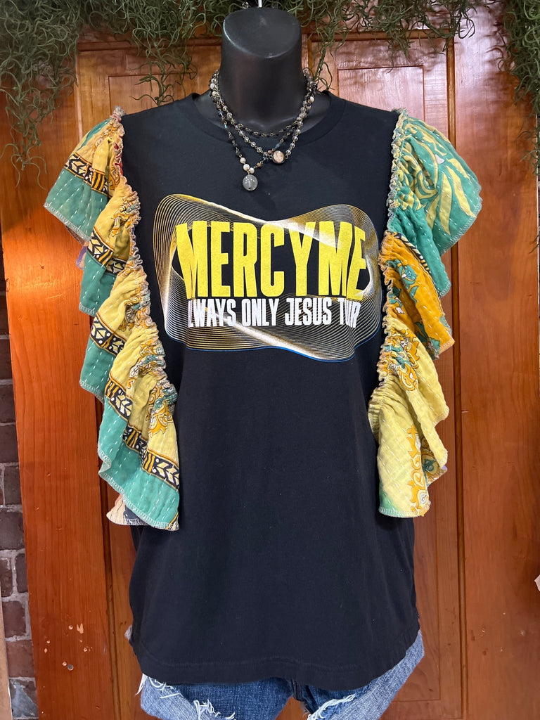MERCY ME ruffle sleeves kantha tee - Main Street Threads