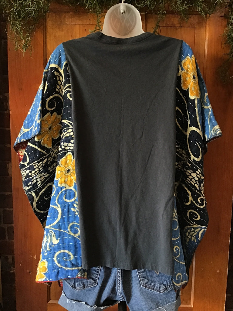 Metallica kantha poncho - Main Street Threads