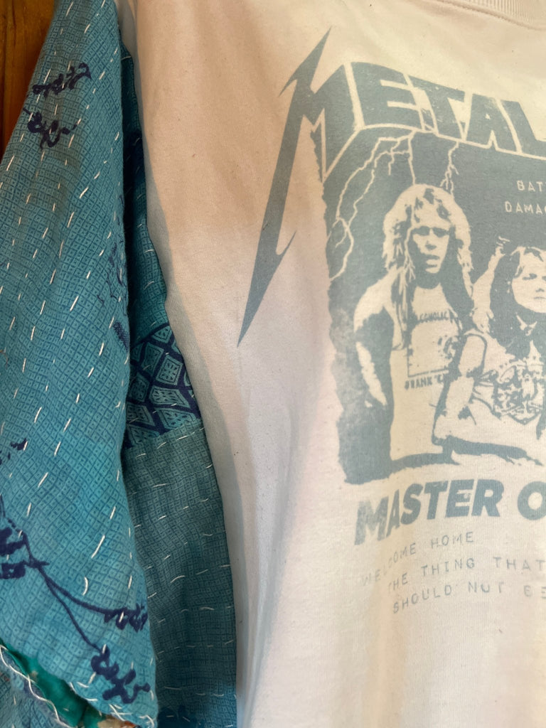 METALLICA kantha sweatshirt poncho - Main Street Threads