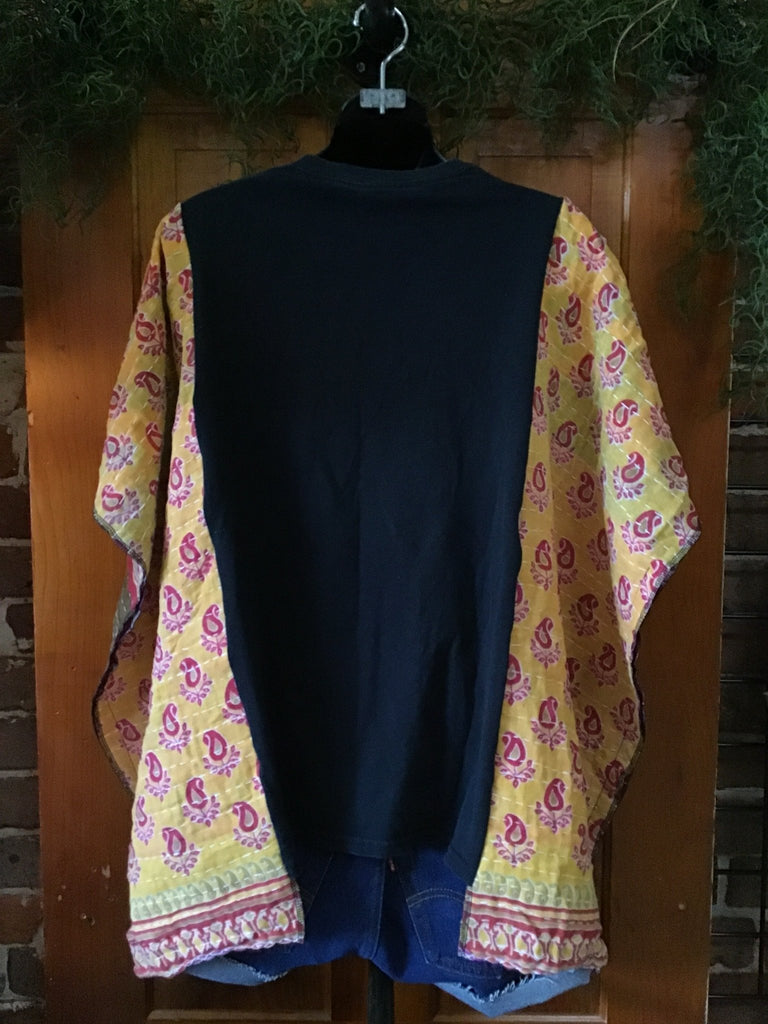 Metallica “Ride the Lightning” kantha poncho - Main Street Threads