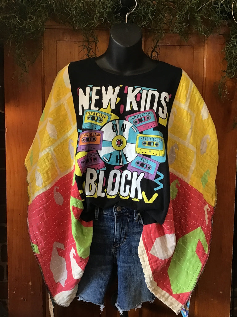 New Kids on the Block kantha poncho - Main Street Threads