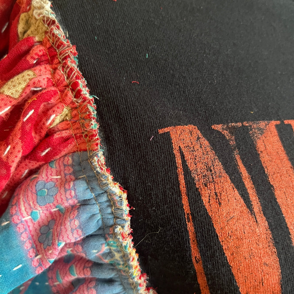 Nirvana Concert Kantha ruffle sleeves festival tee - Main Street Threads