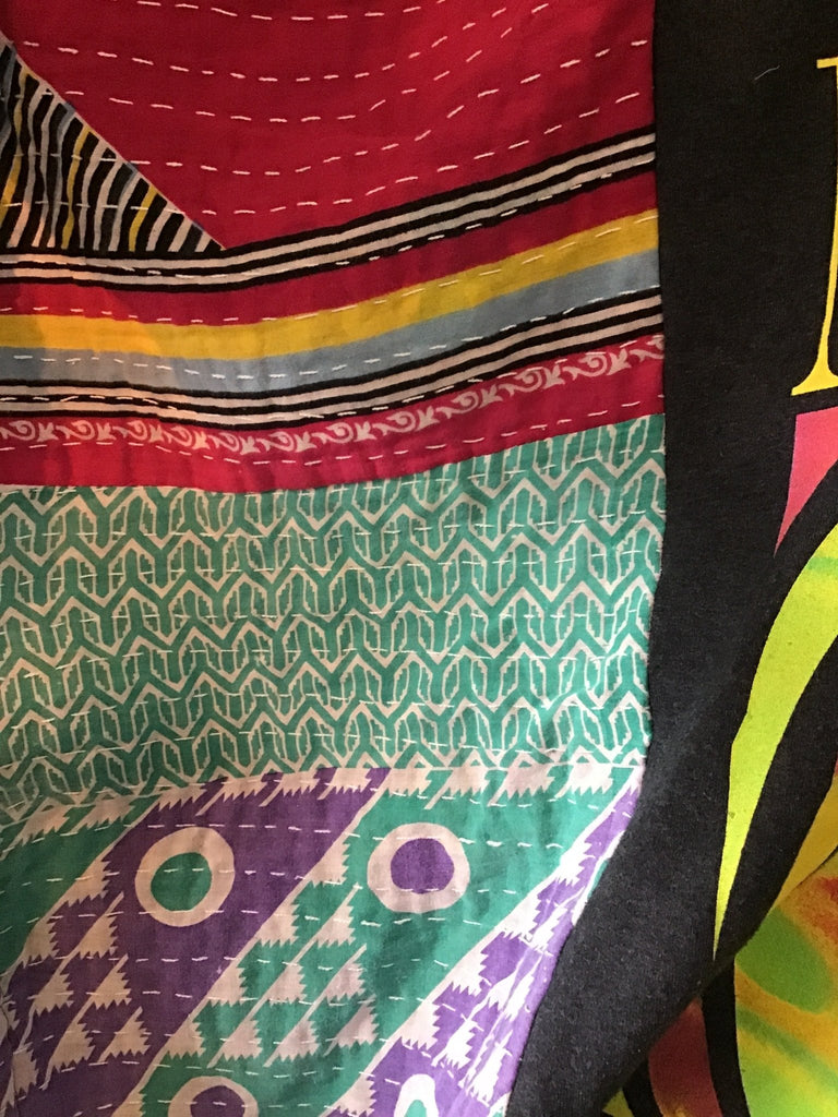 Nirvana sweatshirt kantha poncho - Main Street Threads