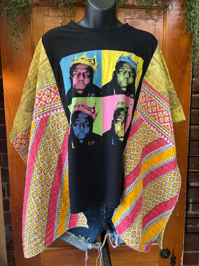 Notorious B I G kantha poncho - Main Street Threads