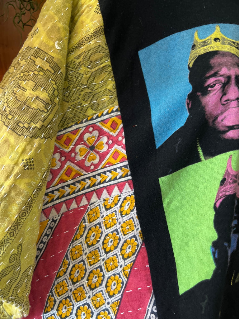 Notorious B I G kantha poncho - Main Street Threads