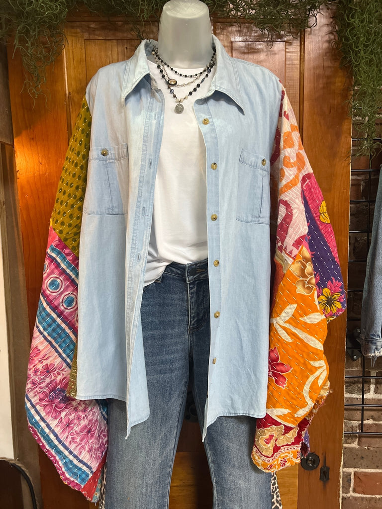 Orvis Denim & kantha kimono - Main Street Threads