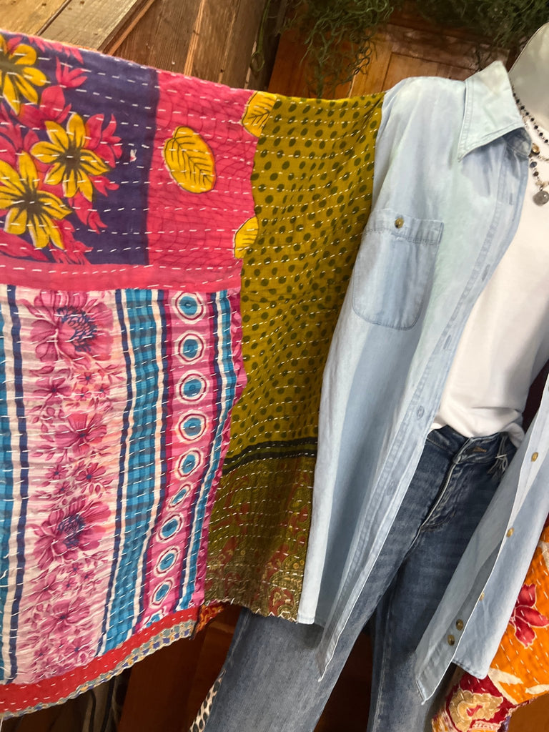 Orvis Denim & kantha kimono - Main Street Threads