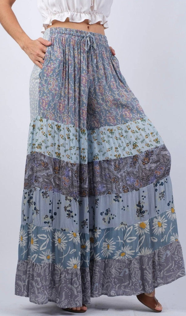 Patchwork Hippie Bluebell Palazzo Pants - Main Street Threads