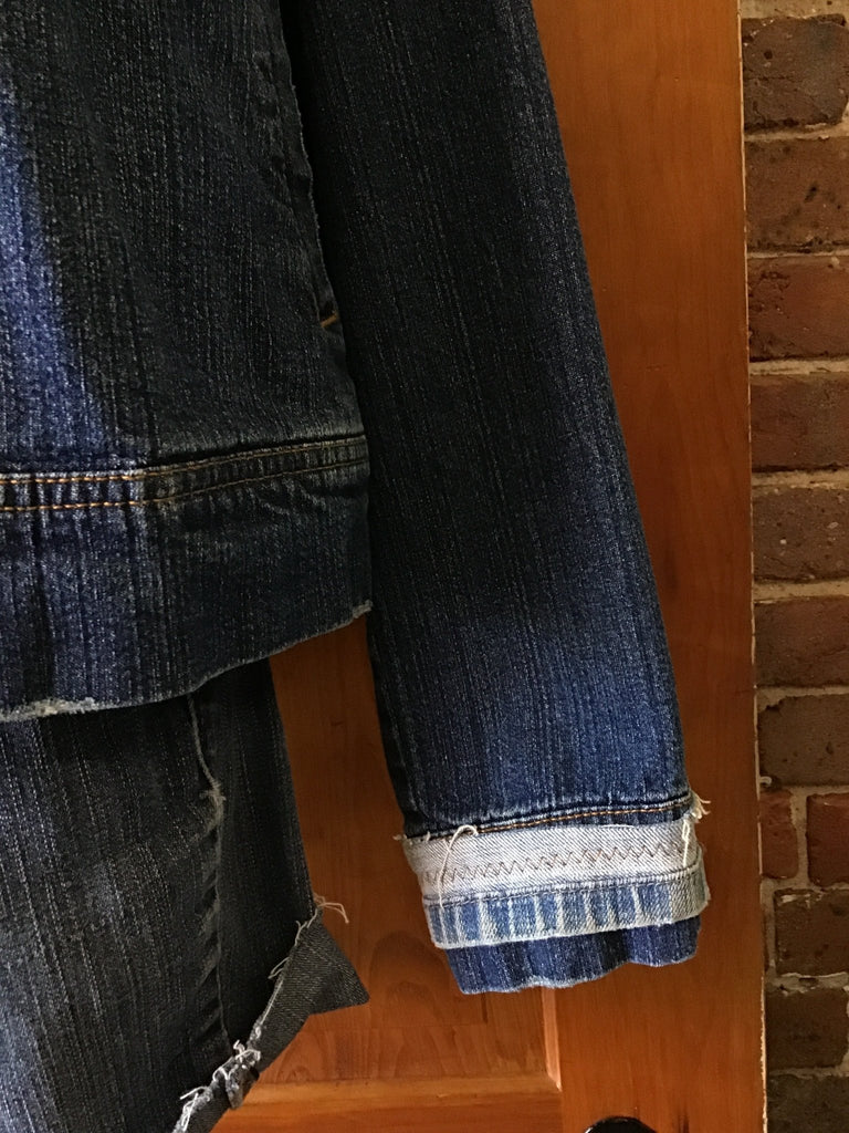 Patchwork Upcycled Denim jacket - Main Street Threads