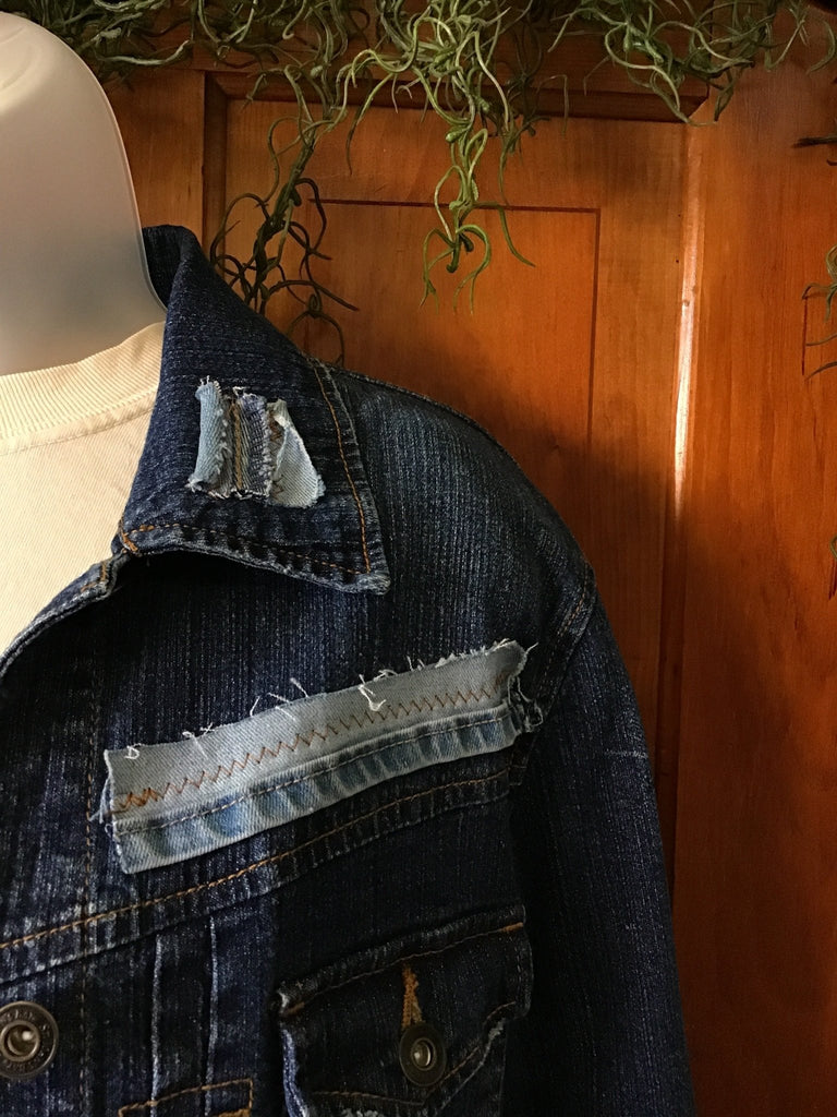Patchwork Upcycled Denim jacket - Main Street Threads