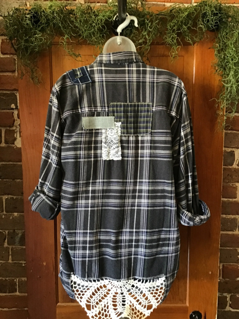 Patchwork Upcycled Plaid Flannel - Main Street Threads
