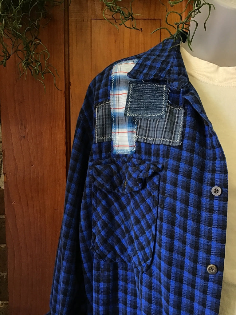 Patchwork Upcycled Plaid Flannel - Main Street Threads