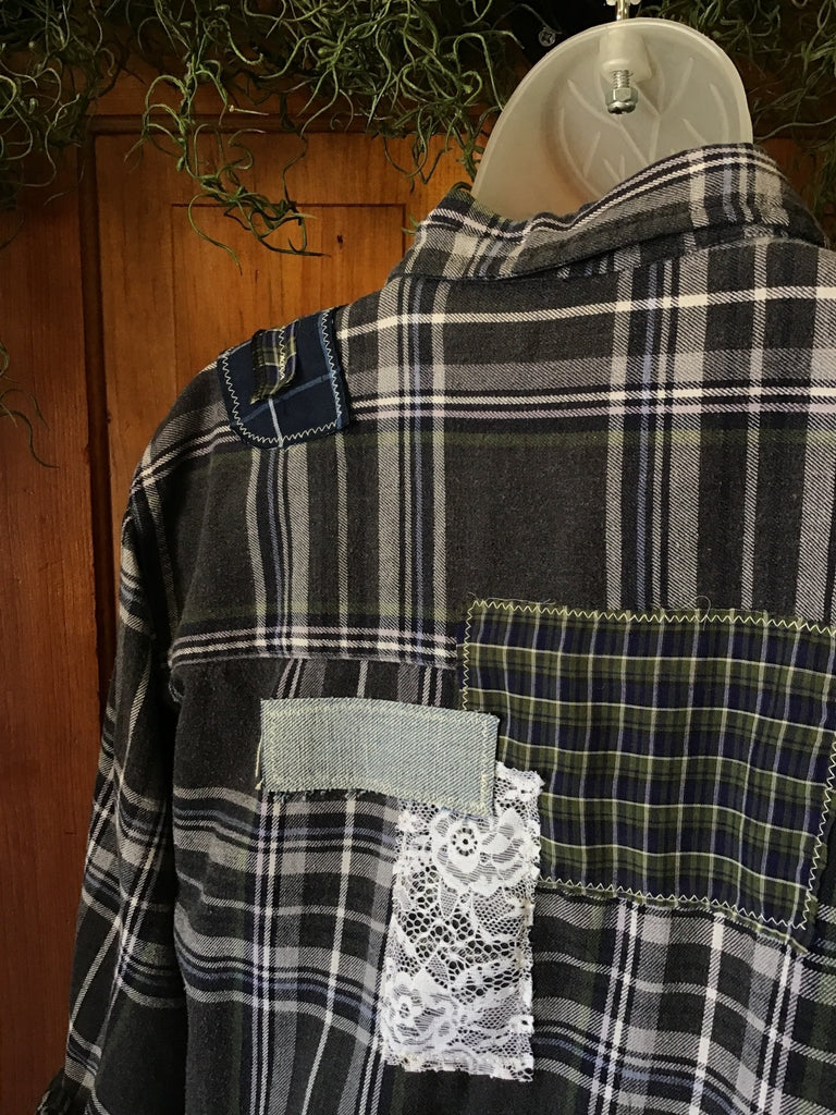 Patchwork Upcycled Plaid Flannel - Main Street Threads
