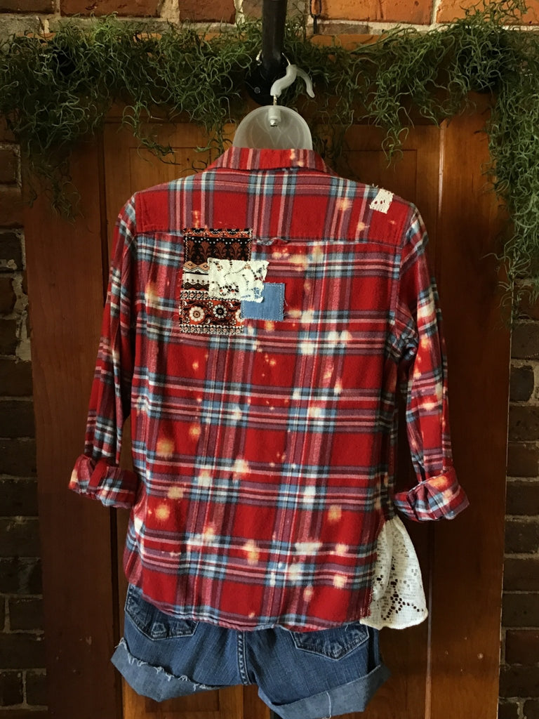 Patchwork Upcycled Plaid Flannel - Main Street Threads