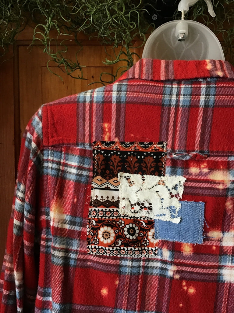 Patchwork Upcycled Plaid Flannel - Main Street Threads