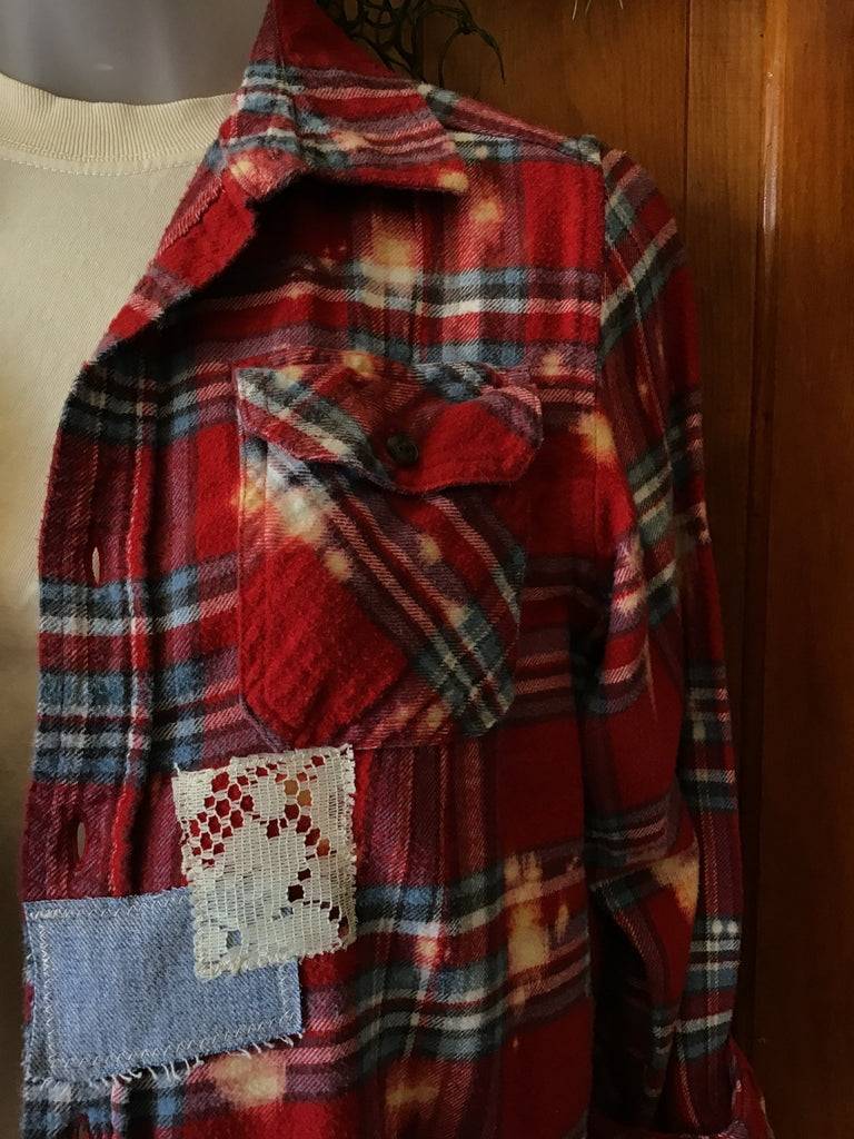 Patchwork Upcycled Plaid Flannel - Main Street Threads