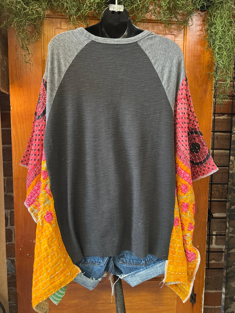 Pink Floyd ANIMALS kantha poncho - Main Street Threads