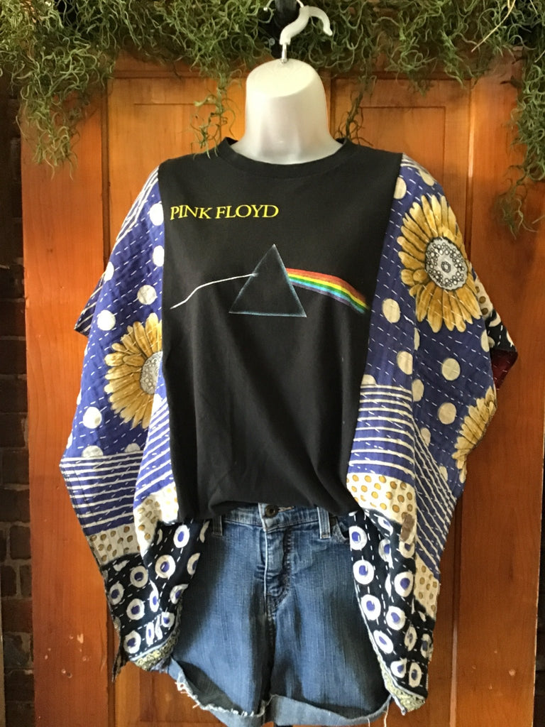 Pink Floyd kantha poncho - Main Street Threads