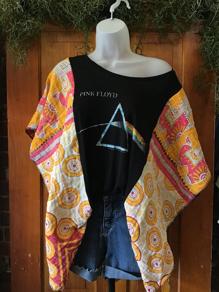 Pink Floyd kantha poncho - Main Street Threads