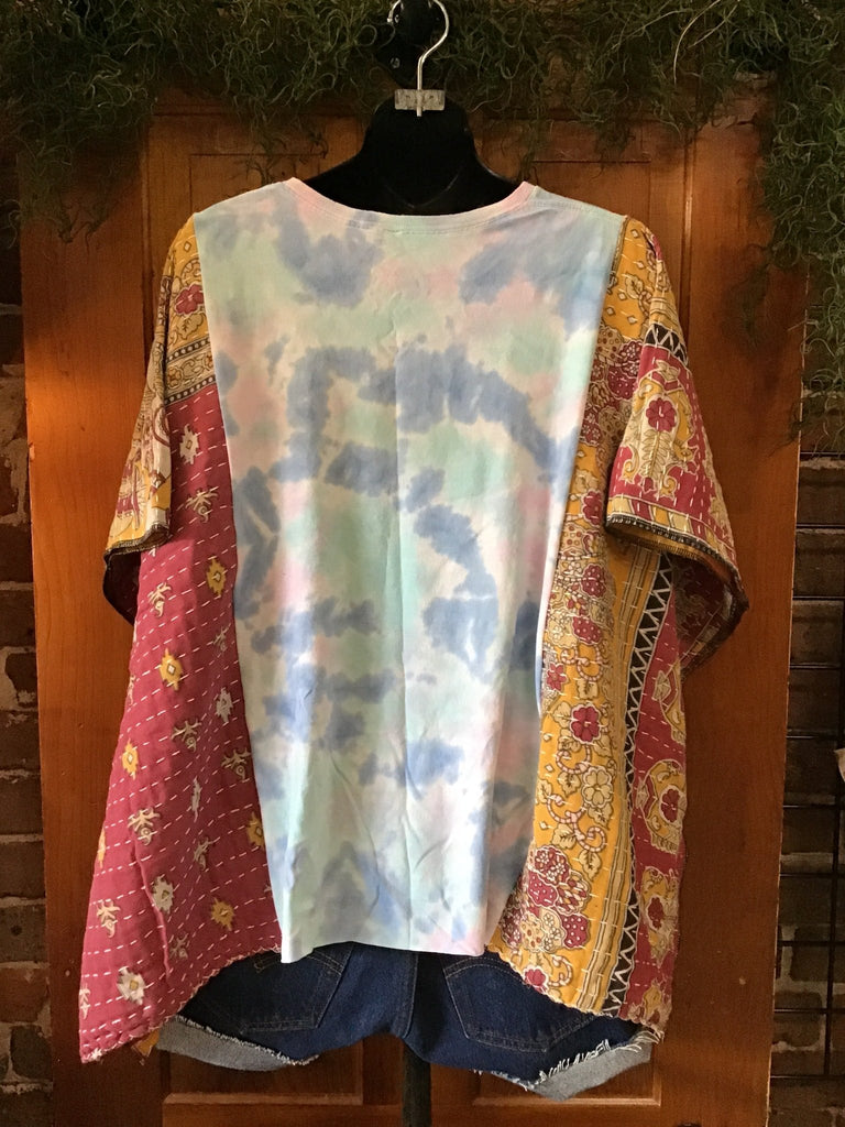 Pink Floyd “London 1973” kantha poncho - Main Street Threads