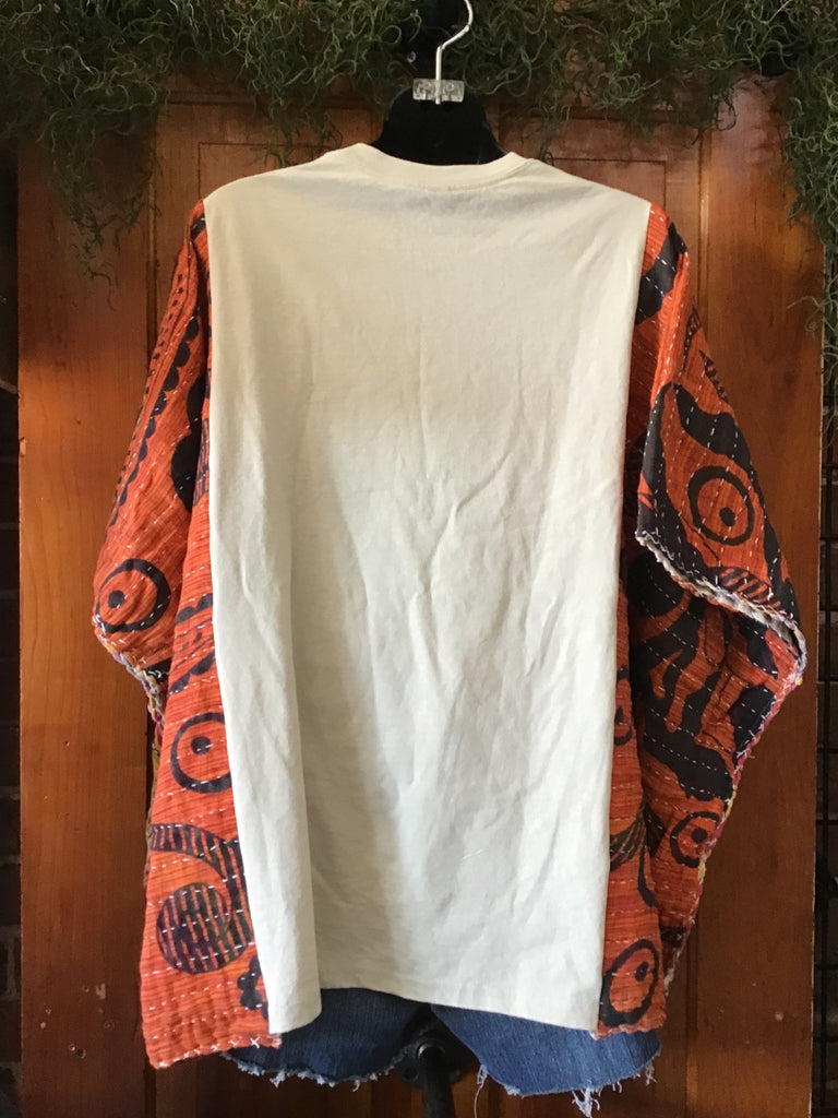 Playlist Cassette Tapes kantha poncho - Main Street Threads