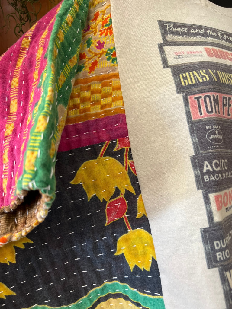 Playlist on cream kantha poncho - Main Street Threads