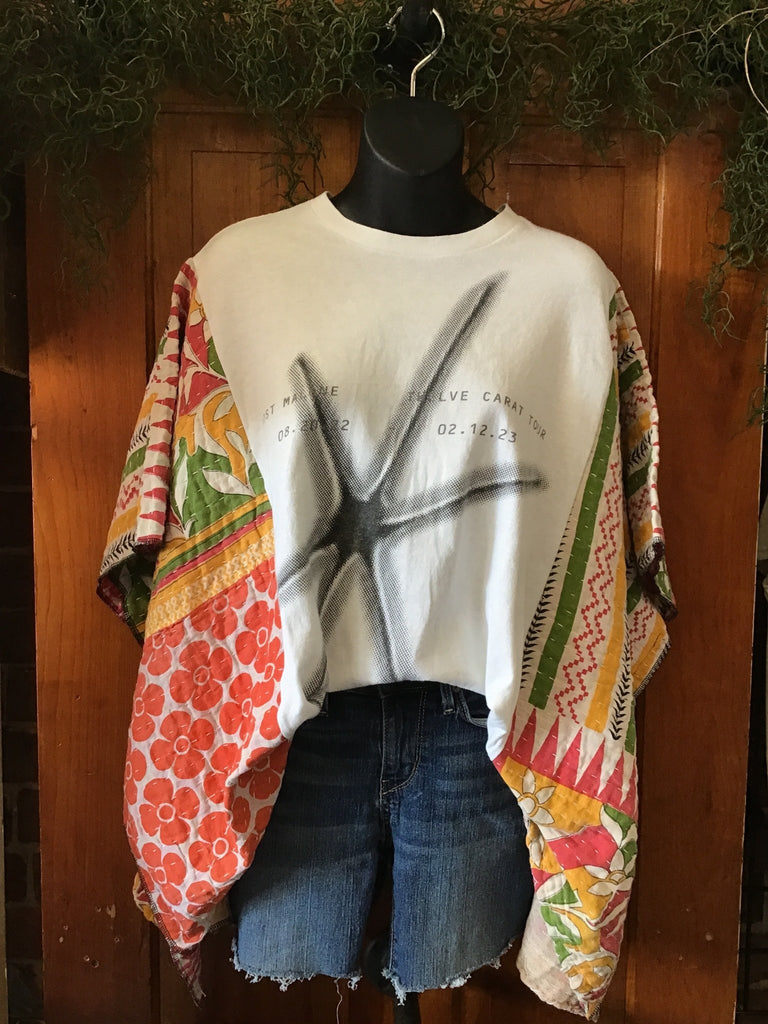 Post Malone kantha poncho - Main Street Threads