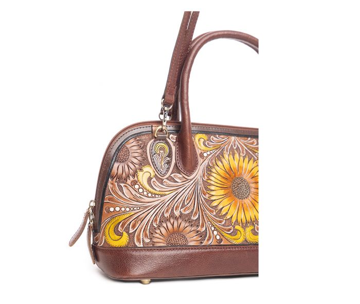 Pueblo Petals Hand - Tooled Bag - Main Street Threads