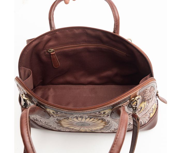 Pueblo Petals Hand - Tooled Bag - Main Street Threads