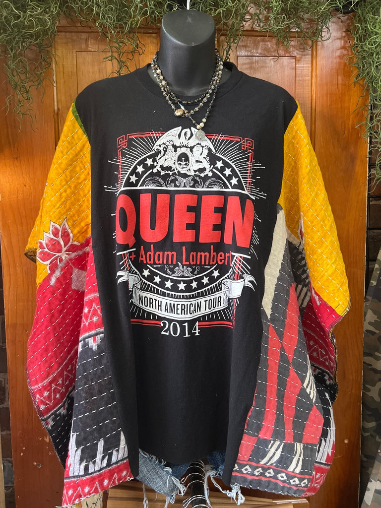 Queen + Adam Lambert kantha poncho - Main Street Threads