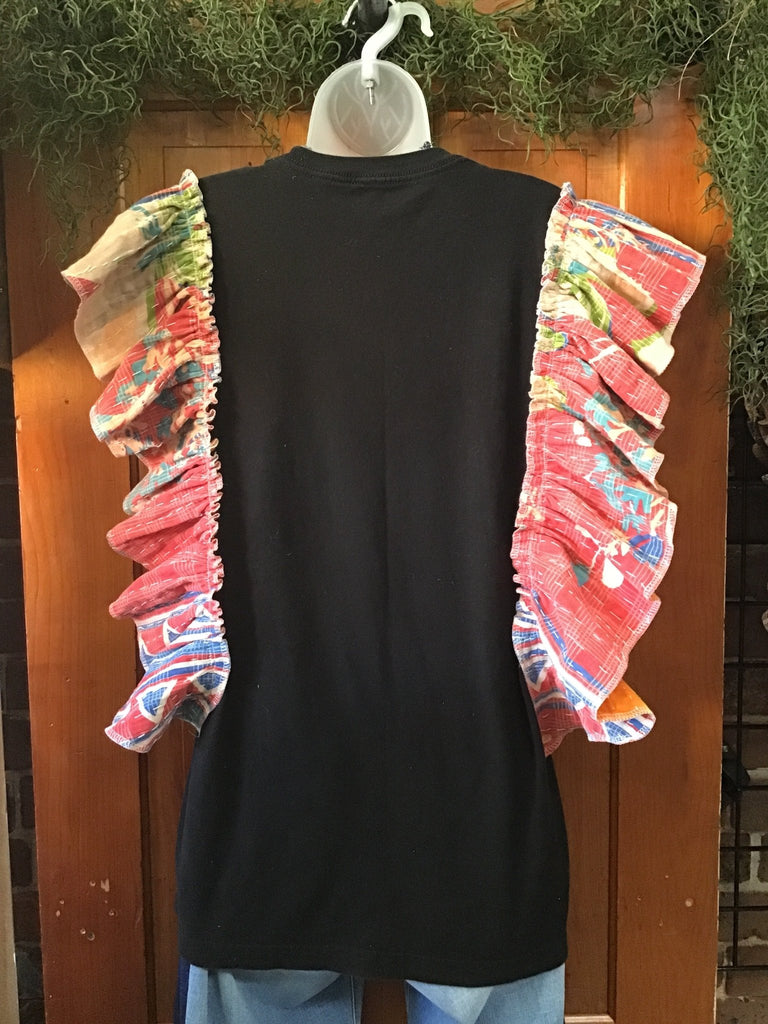 Queen - Don’t Stop Me Now kantha ruffle sleeves tee - Main Street Threads