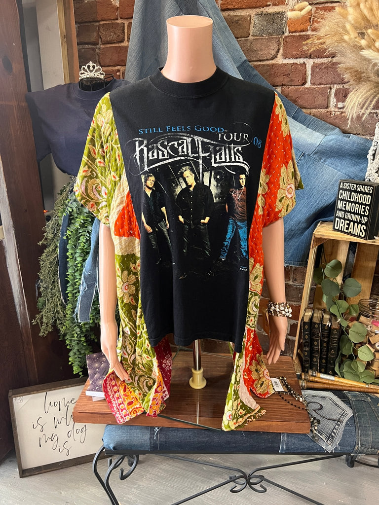 Rascal Flatts upcycled kantha poncho - Main Street Threads
