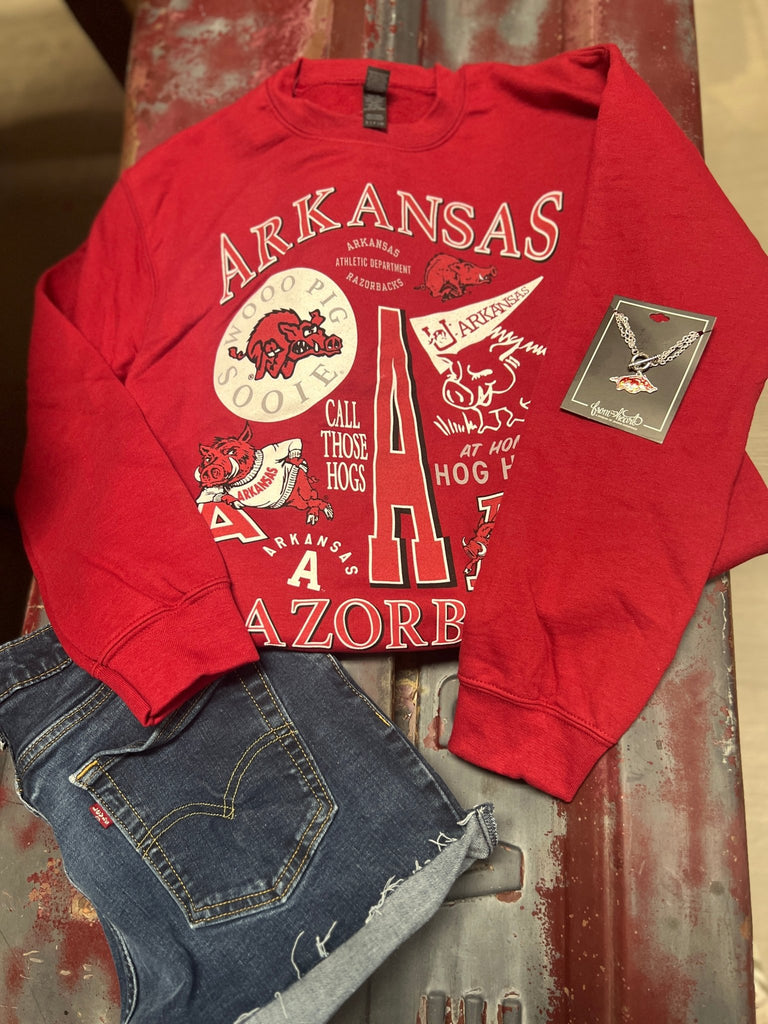 Razorbacks through the years Sweatshirt - Main Street Threads